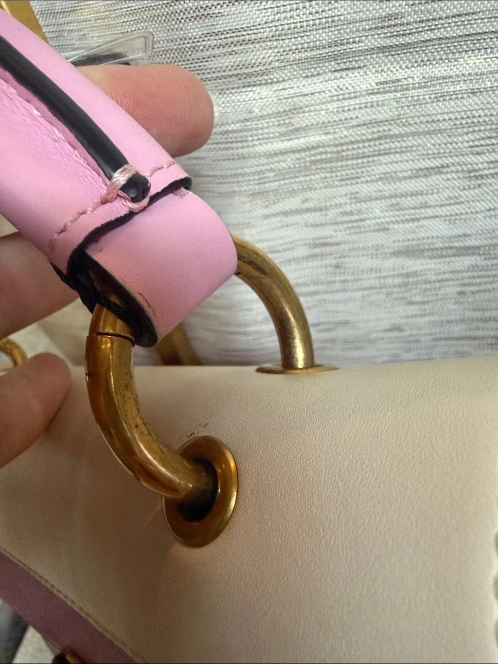 Gucci Tricolor Leather Satchel in Pink, Red, White & Blue